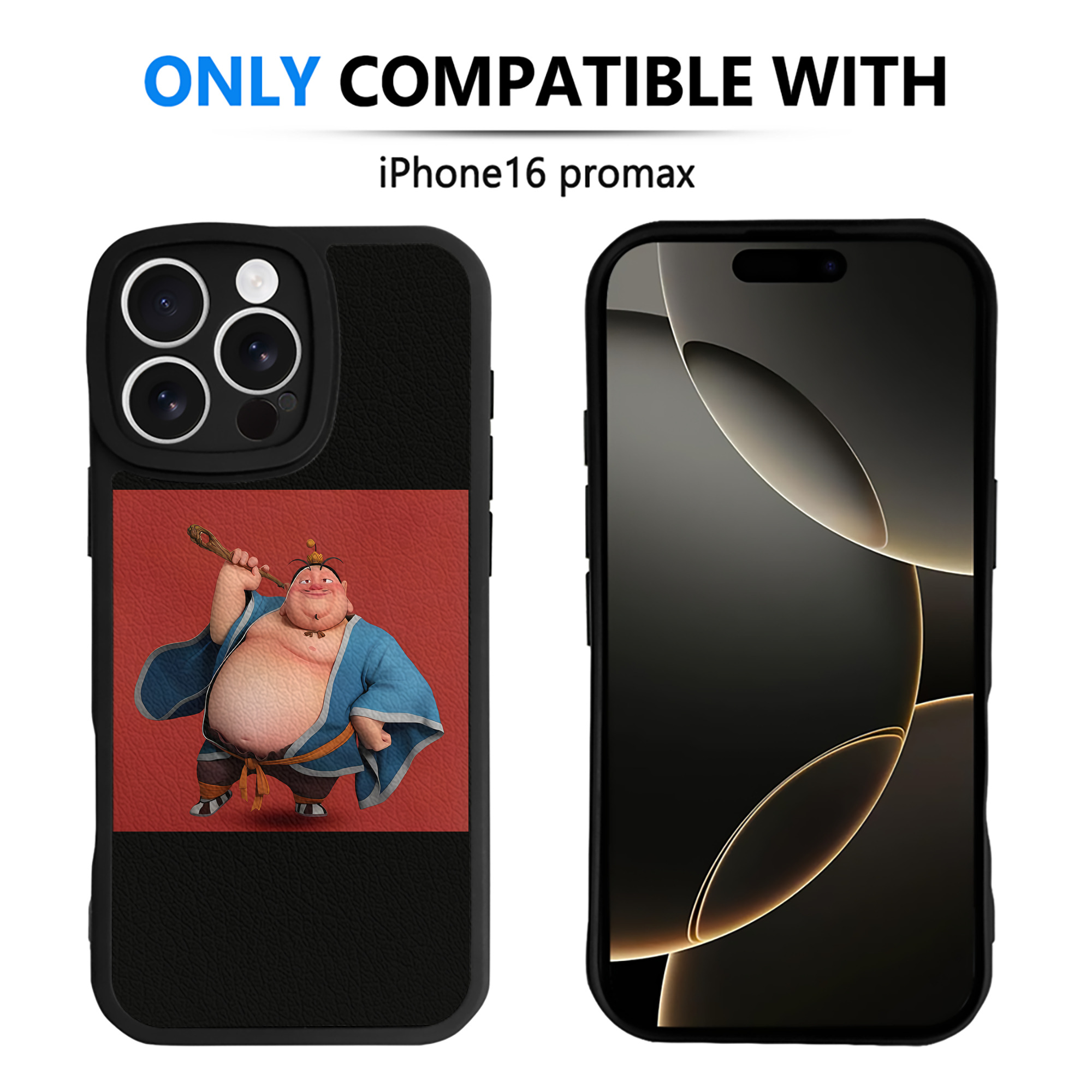 （画像用） Ne Zha 2 ナタ 魔童の大暴れ 【iPhone 16シリーズ対応】シリコンスマホケース（レザー調） 材質：シリコン
